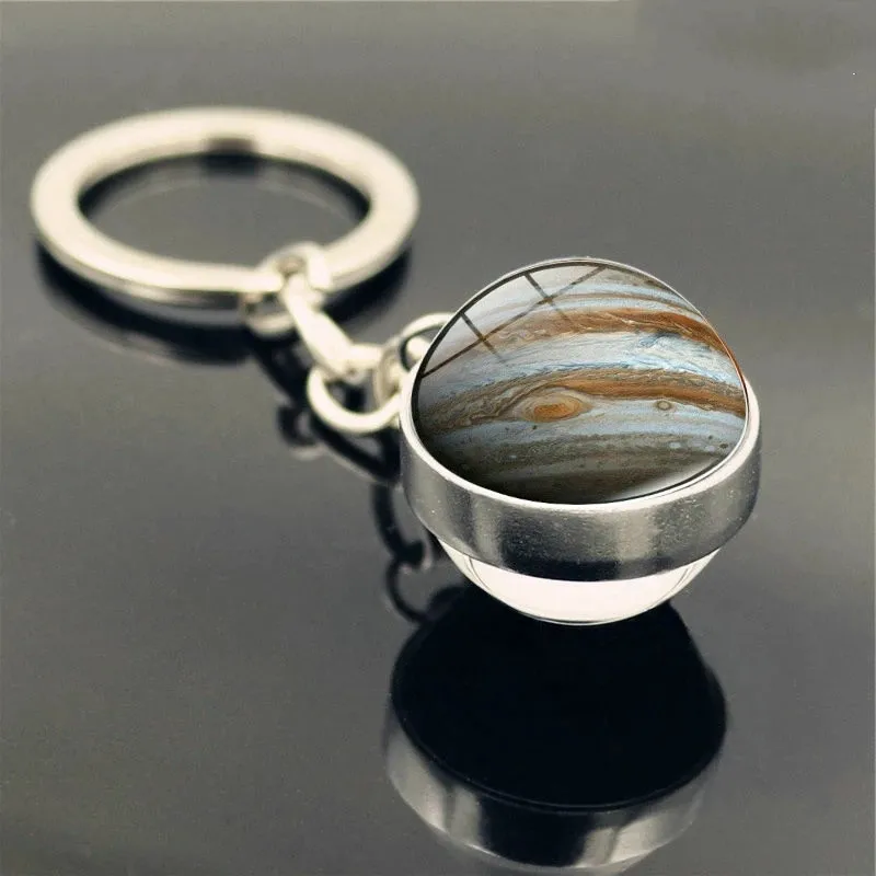 Glass Ball Car Key Chain Earth Sun Mars Art Picture for GMC Mahindra Hino Lincoln Cadillac Acura Tata Motors