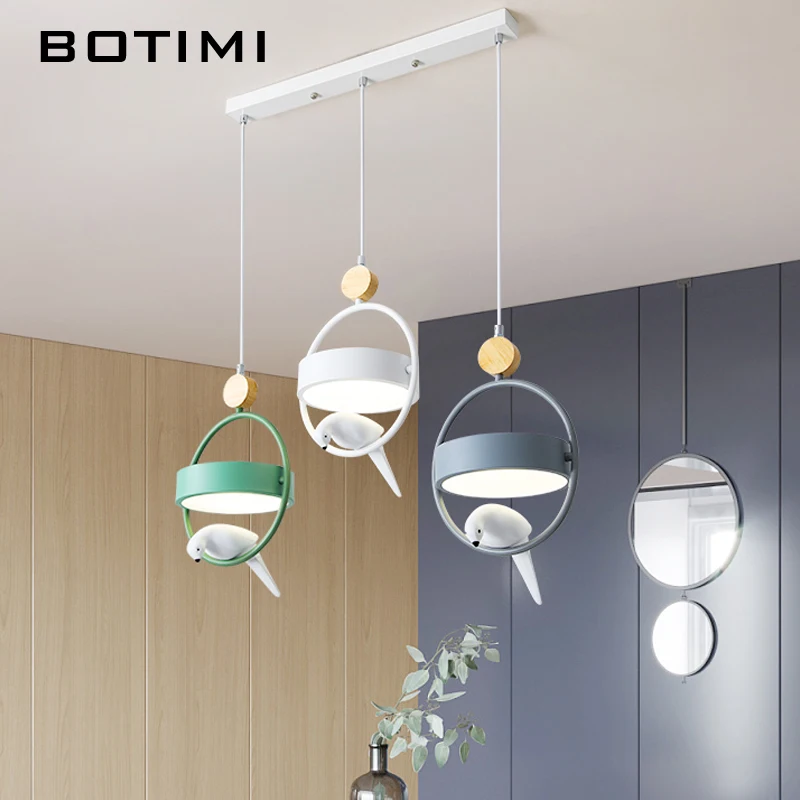 Подвесные светильники BOTIMI Birds DECO с кольцами тройной светодиодный светильник для