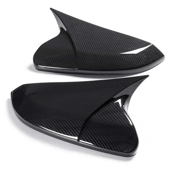 

For Honda For Civic 10Th 2016 2017 2018 Horn Shape Abs Carbon Fiber Style Rear View Side Mirror Cover Rearview Caps