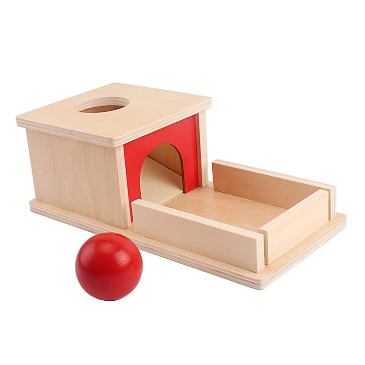 Caixa de permanência de objetos de madeira brinquedo educacional Montessori ensinando a SIDA 