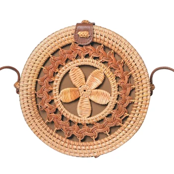 

Holiday Summer Vintage Handmade Rattan Bags Woven Ladies Shoulder Bag Weaving Beach Handbags