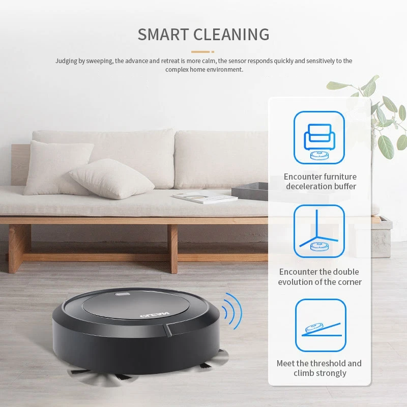 Automatic Sweeping Robot Vacuum Cleaner USB Charging Household Cordless Wireless Vacum Cleaner Robots Intelligent Vacuum Carpet