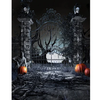 

Halloween Photography Backdrops Haunted House Horror Skeleton Photo Background Pumpkin Ghost Spooky Party Supplies