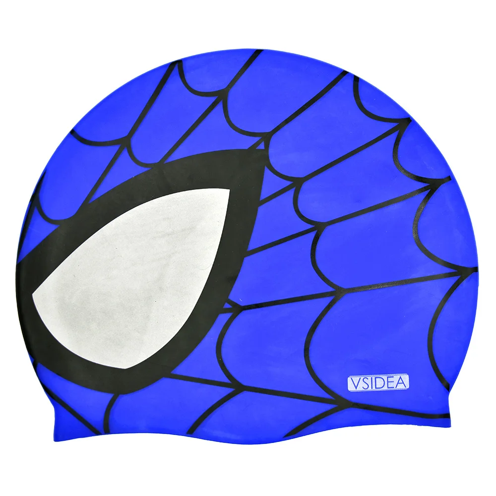 Kids Elastic Swimming Hat Children Cartoon Sports Durable Silicone Swim Cap **UK 