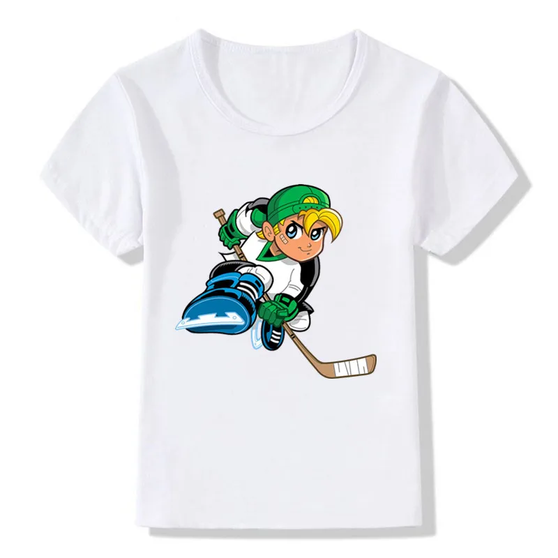 1,2, 4,6, 8,10, 12 лет, летние детские футболки с рисунком хоккея для мальчиков и девочек, KT-1972 - Цвет: 4
