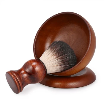 

Bathroom Cleaning Trimming Travel Facial Care Wooden Hair Removal Beard Brush Soap Bowl Men Shaving Kit Home Tool Manual