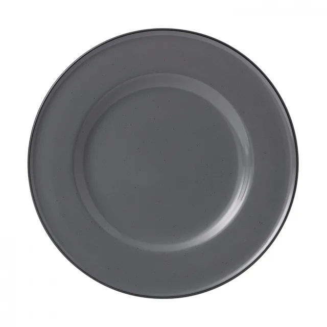 Dark gray ceramic dinner plate