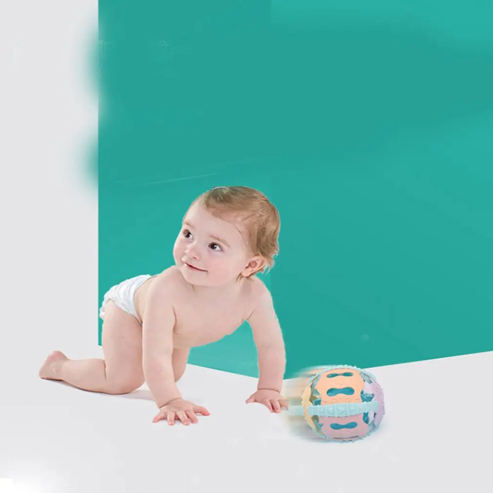 colorful baby rattle ball soft hand shaker bell with sound light