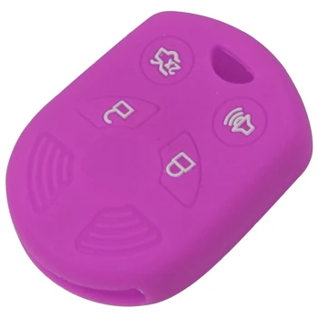 purple 10x4 кнопки силиконовый Автомобильный Дистанционный Брелок чехол для FORD Focus Escape C-Max Fusion Edge Expedition Explorer Flex aurus - Название цвета: purple