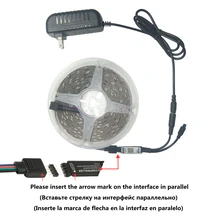 As luzes 5m 10m do rgb do diodo emissor de luz do infravermelho impermeável 20m stuitable iluminam o controlador + o adaptador de bluetooth