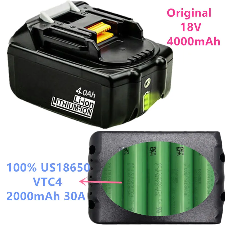 100% US18650 VTC5 3 7 в аккумулятор для Makita 18 4000 мА/ч сменная аккумуляторная батарея
