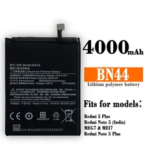 

Suitable for Redmi Red Mi Note5Plus / 5 + / 5Plus / BN44 4000mAh Mobile Battery