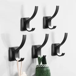 3/5 PCS Hooks Punch-Free Hanging Coat Hook Self-adhesive Wall Door Key Hanger Home Storage Bedroom Kitchen Bathroom Accessories