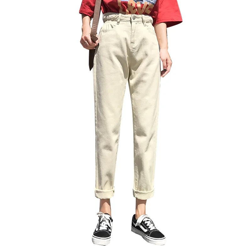 jeans women loose high waist jeans Harem Pants retro   boyfriends Denim Pants  black jeans