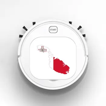 

1800Pa Robot Vacuum Cleaner Multifunctional Smart Floor Sweeper 3-In-1 Auto Rechargeable Dry Wet for Home Funny Malta Flag