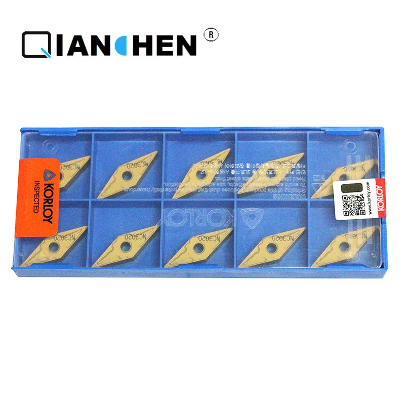 

Original Korea Korloy VNMG160404-HM NC3020 VNMG160404-HM NC3030 VNMG160404-HM NC3120 (10pcs/lot)Internal turning tool Inserts