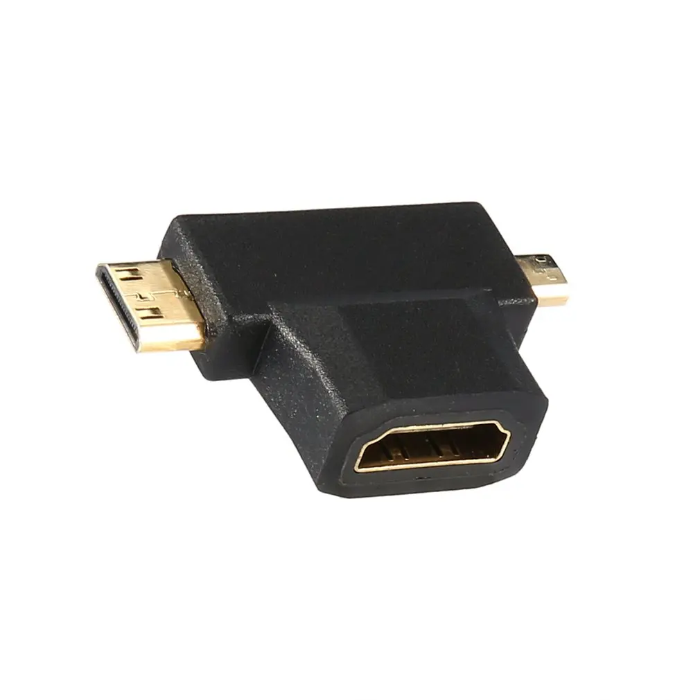 HDMI type A Female-Male Mini HDMI type C + Male Micro HDMI type D адаптер для аудио и видео Прямая поставка