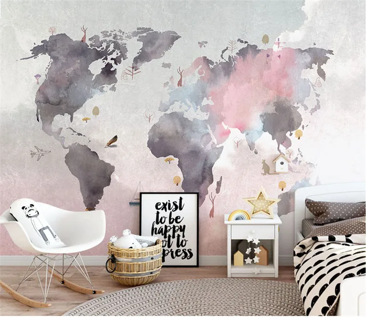 8D-Paint-Abstract-World-Map-Wallpaper-Mural-for-Baby-Child-Room-Sofa-Backaground-3d-Photo-Mural (2)