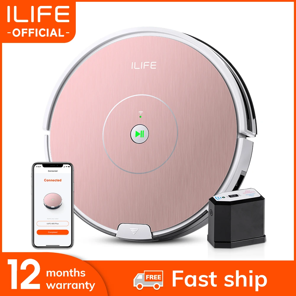 ILIFE NEW A80 Plus Robot Vacuum Cleaner Smart WIFI App control Powerful suction Electronic wall cleaning
