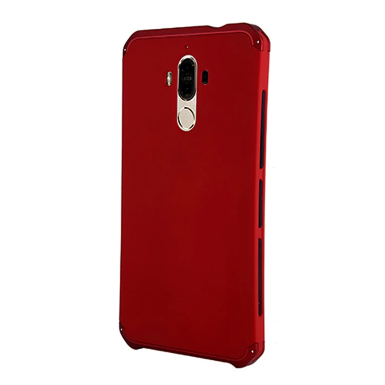 Red Red Side Анти-осенняя металлическая рамка пластиковая задняя крышка для Huawei mate 9 mate 9 алюминиевый сплав mate 9 mate 9 мобильный бампер чехол+ подарок - Цвет: Red Red Side