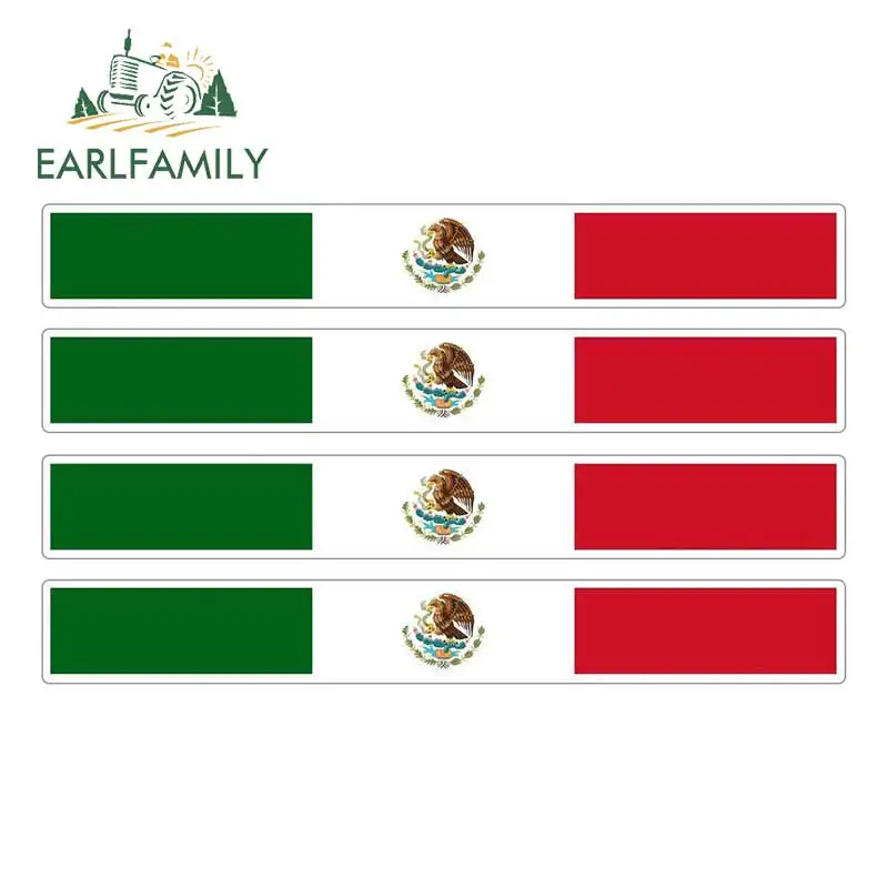 

EARLFAMILY 13 см x 1,7 см 4 шт. автомобильные полоски наклейки с флагом для мотогонок скейтборда переводные наклейки для велосипеда мотоцикла наклейки для тюнинга мексиканских автомобилей