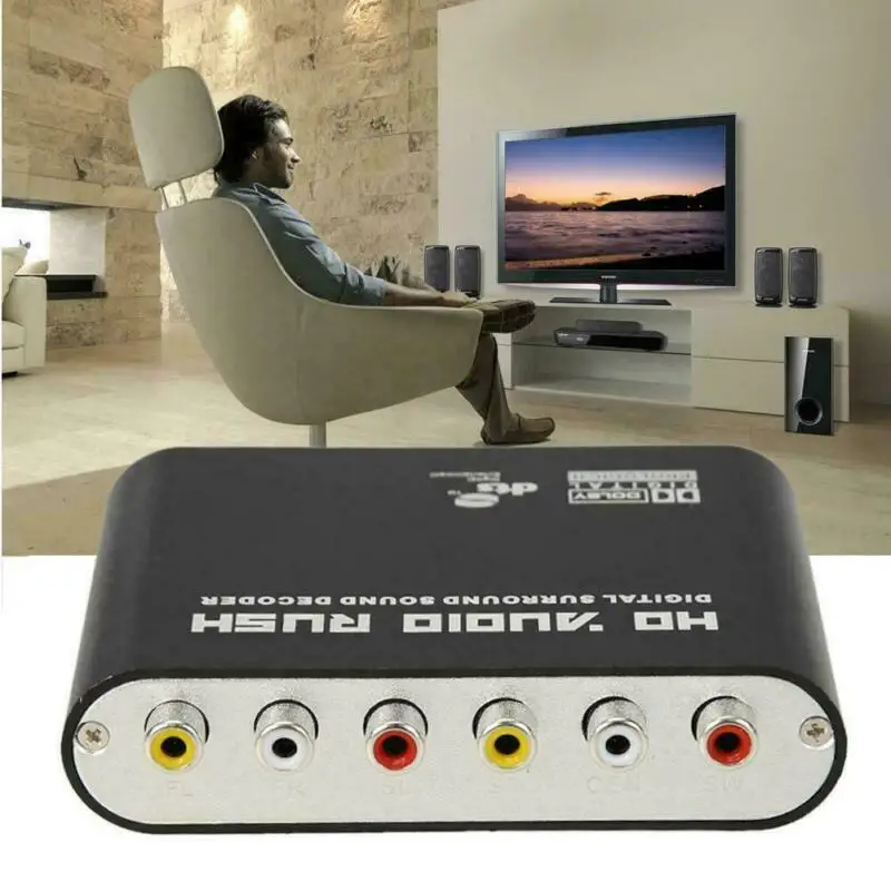 5.1 Canali DTS/AC3 HD Audio Rush Digital Sound Decoder Convertitore Analogico Adattatore