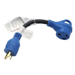 30Amp hombre a 30Amp hembra 3P RV eléctrica enchufe adaptador de corriente Cable de generador de adaptadores de 12 "de STW 10AWG/3 L5 30P/TT 30R