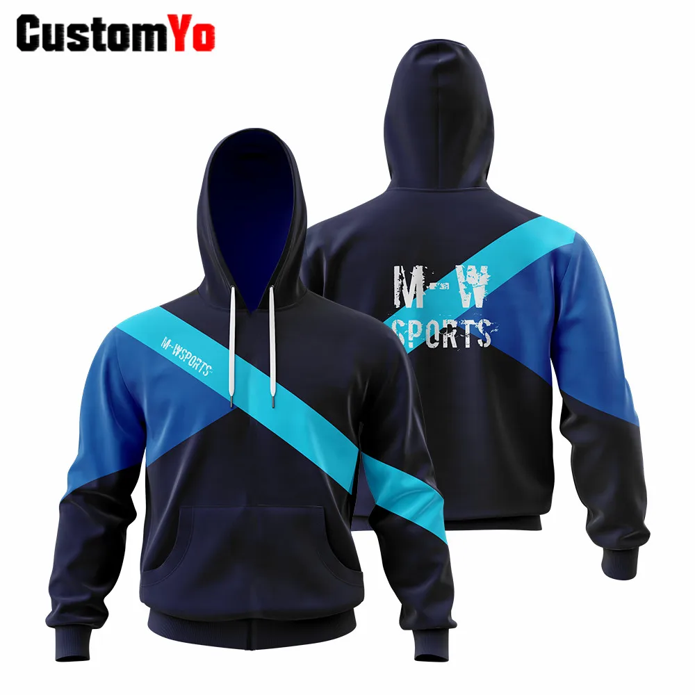 Navy Blue Асимметричная темно-синяя Толстовка с сублимацией с буквами и цифрами - Цвет: Navy Blue