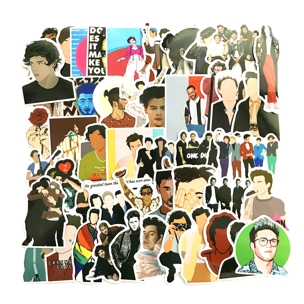 10/50 шт One Direction Певица наклейки для автомобиля ноутбук рюкзак из ПВХ бутылки с