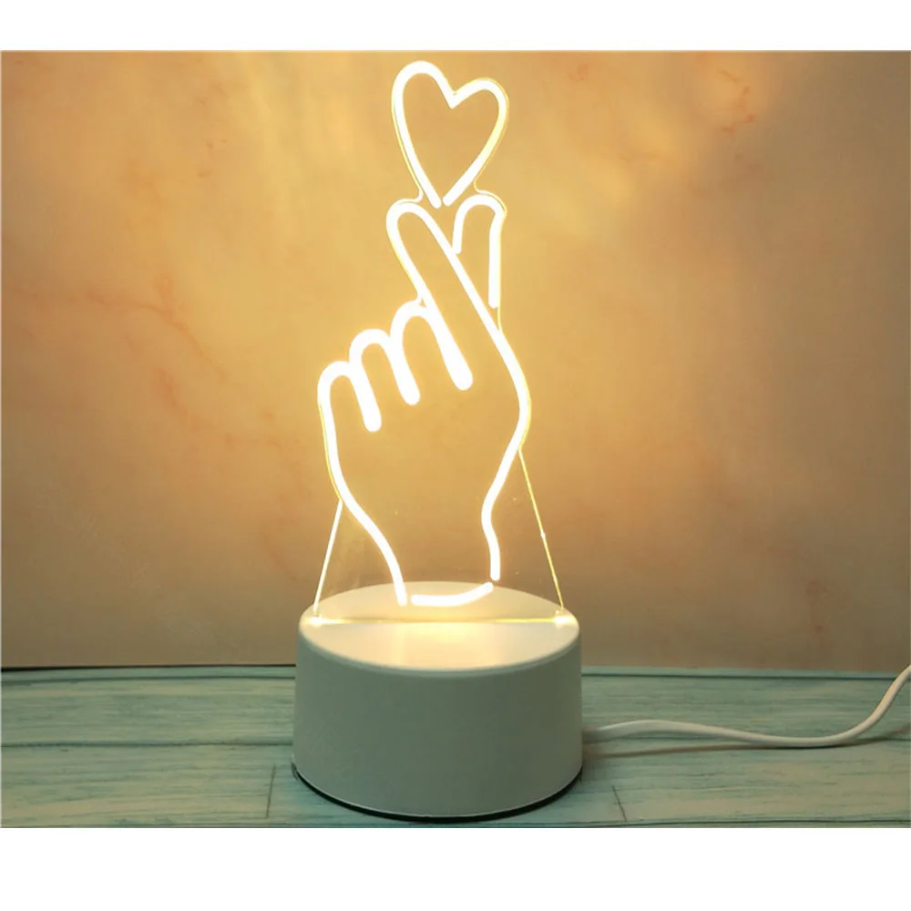 3D LED Table Lamp Resin Night Light Cute Bear LOVE Castle Table Light ABS+Resin Multi-design Gift Lamp for Children Bedroom