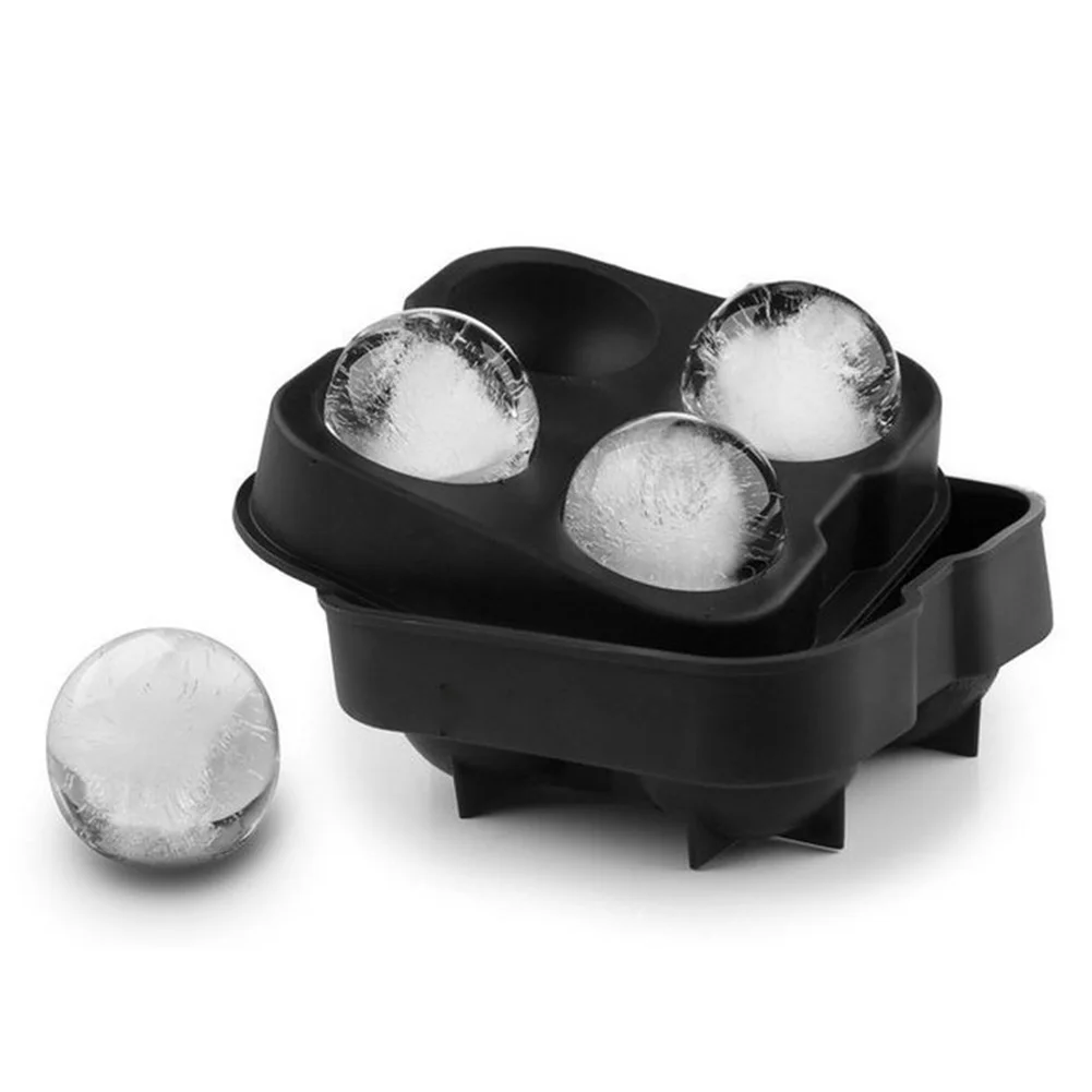 Коктейль ледяной шар для виски аппарат-изготовитель кубиков льда лоток 4 Большой силиконовые формы для льда чайник аксессуары для кухонного бара