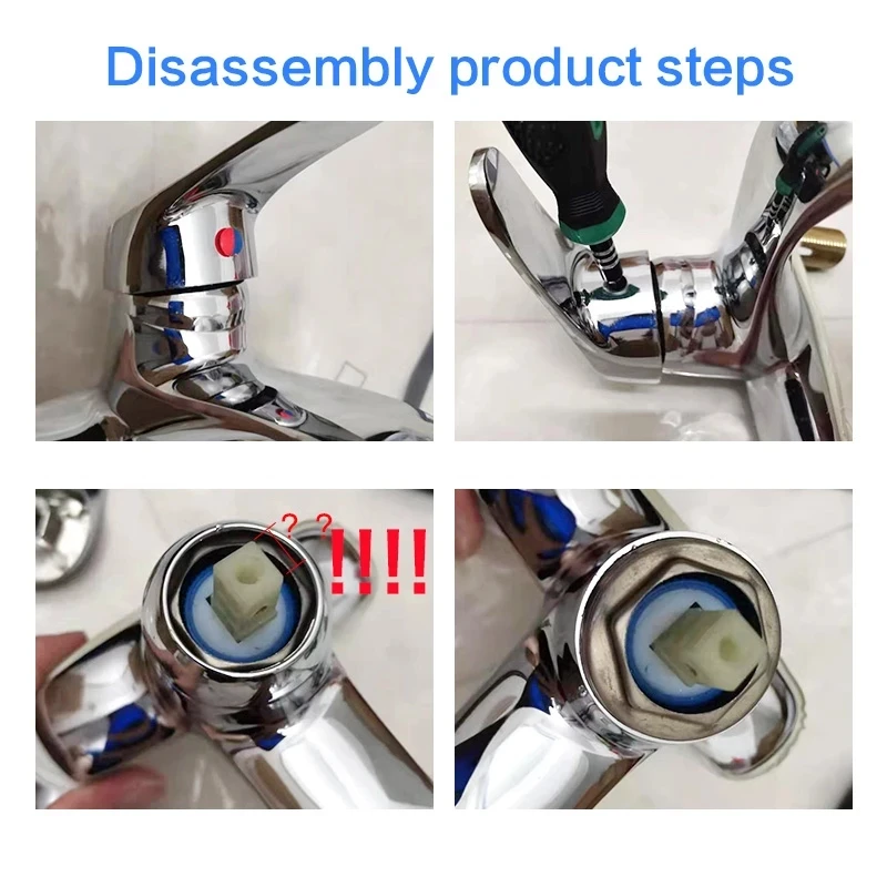 Bathroom Replacement Faucet Handle Chrome Plated Taps Accessories for 35mm/40mm Cartridge Spool Faucet Single Metal Lever Handle faucet handle