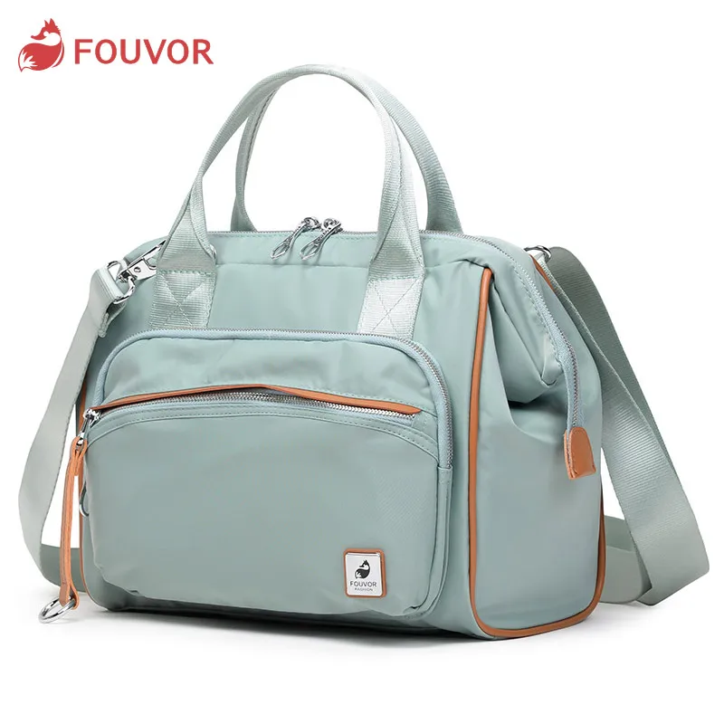 

Fouvor Women sport Oxford Handbag Nylon High capacity Female Commuter Canvas Bag Shoulder Bag Waterproof Messenger Bag 2828-18