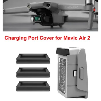 

3PCS Mavic Air 2 Battery Dustproof Plug Charging Port Cover Silicone Protector Cover Cap For DJI Mavic Air 2 Accessories