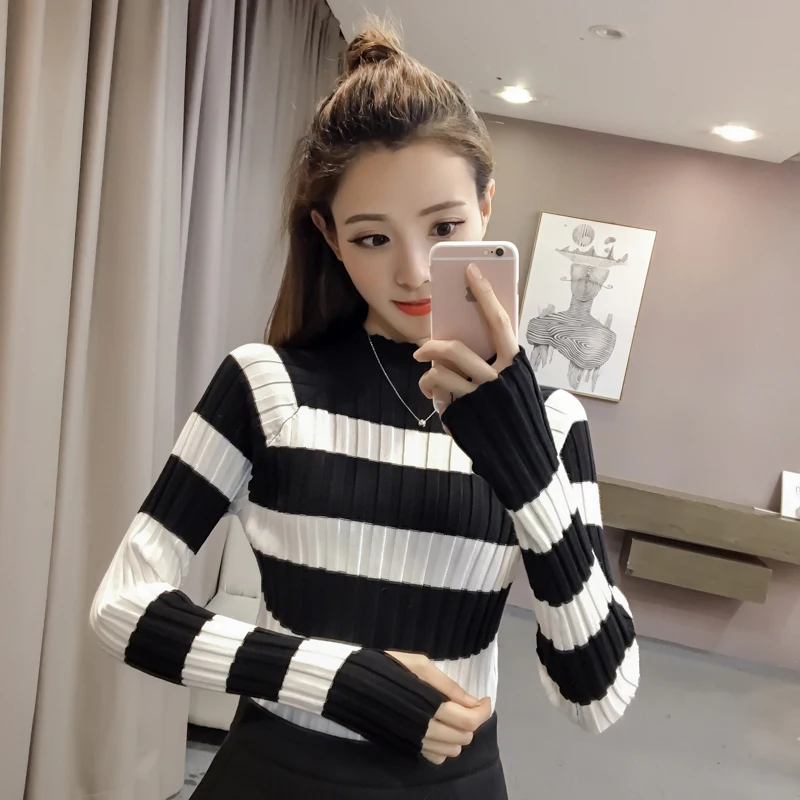 Women Sweaters and Pullovers Long Sleeve Casual Sweaters Womens Knitted Sweater 2019 Autumn and Winter