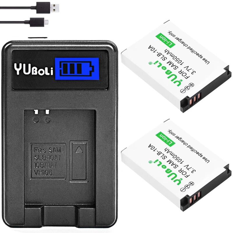 Аккумулятор SLB-10A SLB10A SLB 10A зарядное устройство USB с ЖК-дисплеем для камеры Samsung EX2F