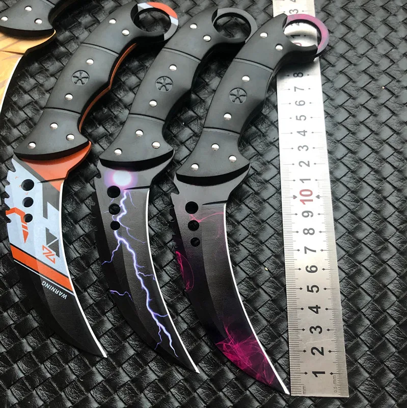 Сверхмощный Skinner Hawkbill CSGO KARAMBIT тактический нож 5 цветов для охоты на открытом воздухе и выживания с фиксированным лезвием Ножи