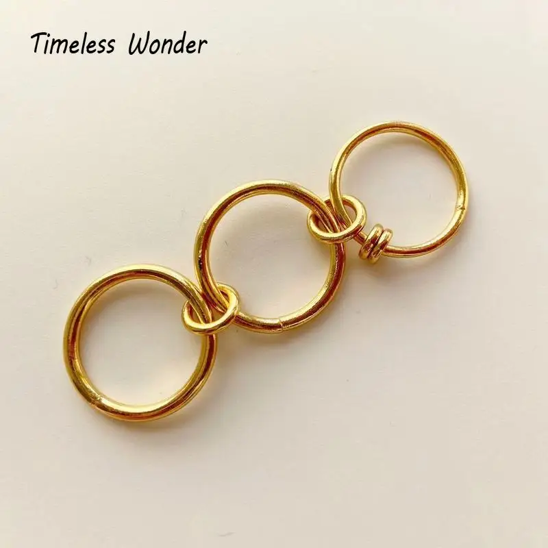 Неустаревающие кольца Wonder Brass Circle Piled Stackable необычные ювелирные изделия