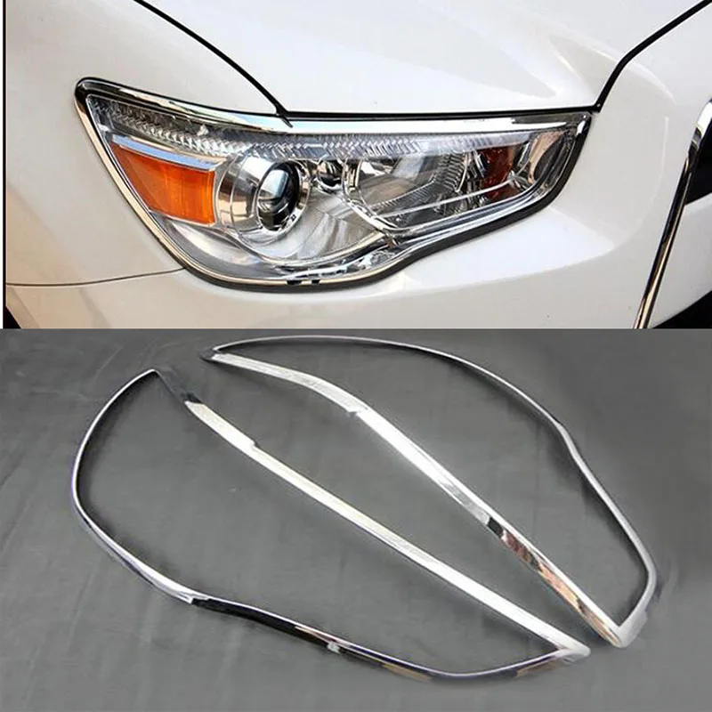 for Mitsubishi ASX 2013-2016 abs chromium parts headlight modified front lamp frame decoration decorative car accessories | Автомобили и