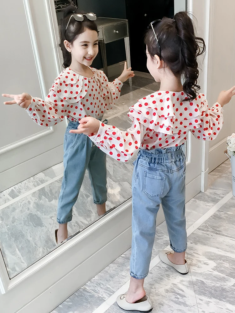 

Girl's spring suit 2020 new net red western style girl clothes children's clothing Korean children's two-piece spring and autumn