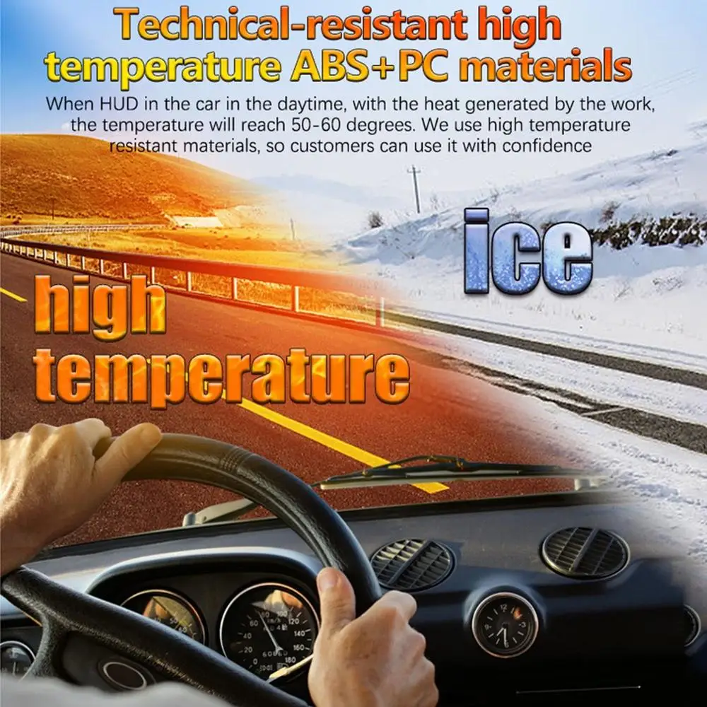 

A9 Car Hud Head Up Led Display Obd2 Overspeed Warning System Projector Tool Automatic Adjustment Of Brightness