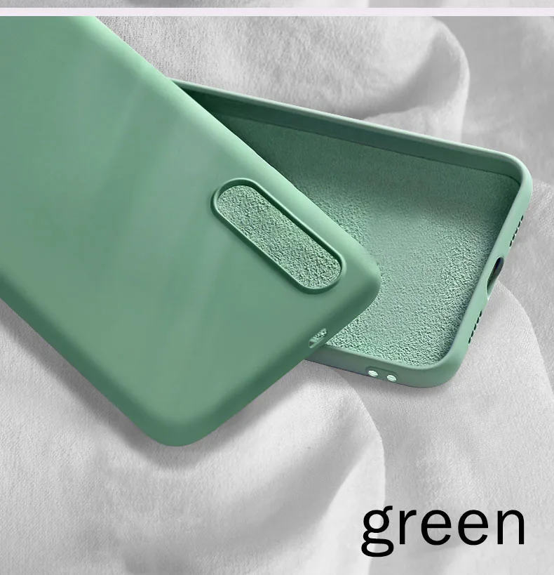 Green Жидкий силиконовый чехол для телефона huawei P20 P30 Lite противоударный чехол для huawei mate 20 30 Pro P smart задняя крышка - Цвет: Green