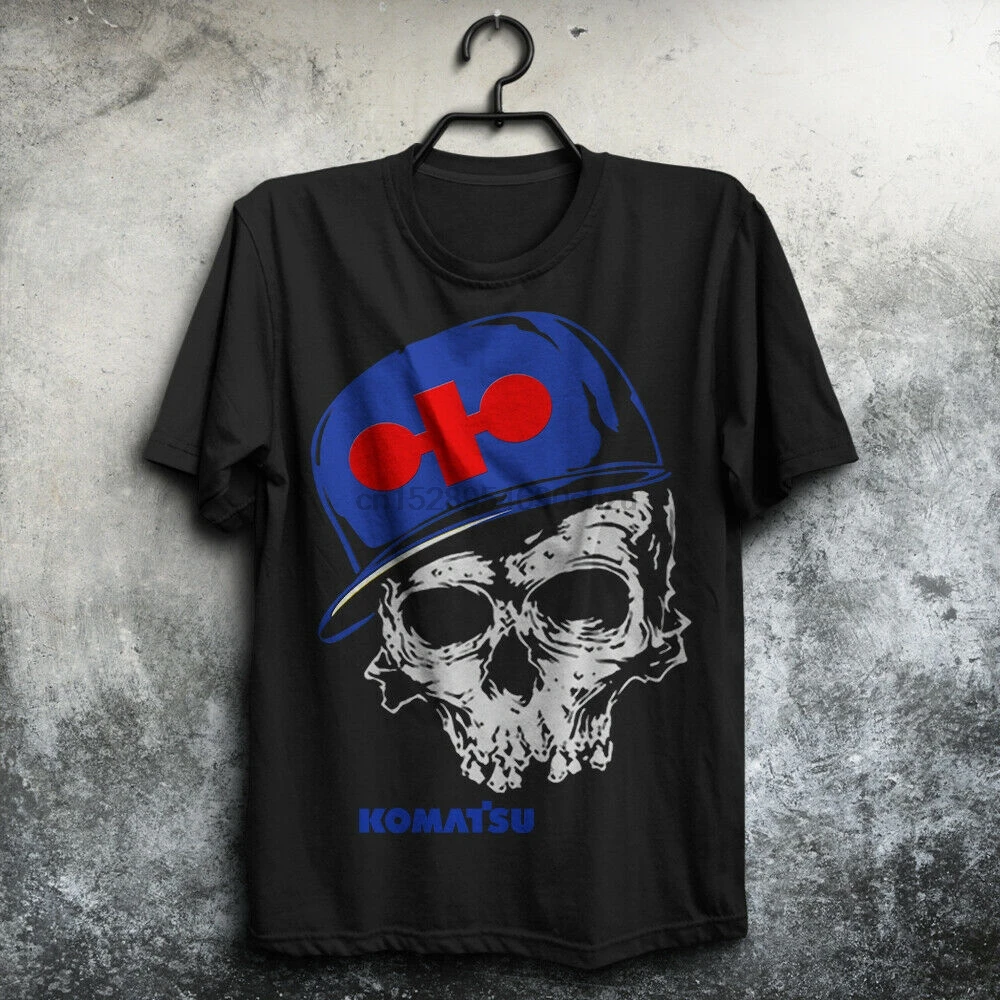 

Komatsu truck construction and mining forklift skull Mans US shirt-TOP GIFT