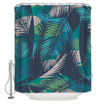 

Nordic Palm Trees Tropical Plants Summer Style Polyester Fabric Shower Curtain MAT 40X60CM