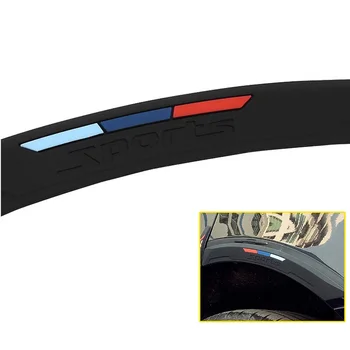 

2pcs Wheel Eyebrow Strip Fender Arch Decor Sticker Protector Bumper Anti-Collision Strip Rubber Mudguard Decoration