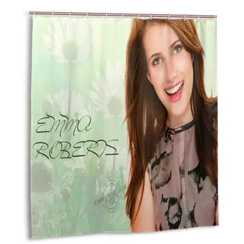 

Emma Roberts Shower Curtain with Hooks bathroom Waterproof Polyester Fabric