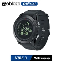 New Zeblaze VIBE 3 Flagship Rugged Smartwatch 33 month Standby Time 24h All Weather Monitoring Smart