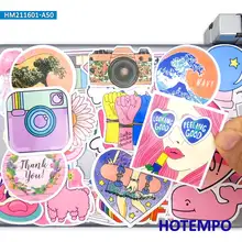 

50pcs Cute Pink VSCO Style Pattern Small Fresh Girl Decal Stickers Pack for DIY Stationery Phone Laptop Luggage Pad Case Sticker