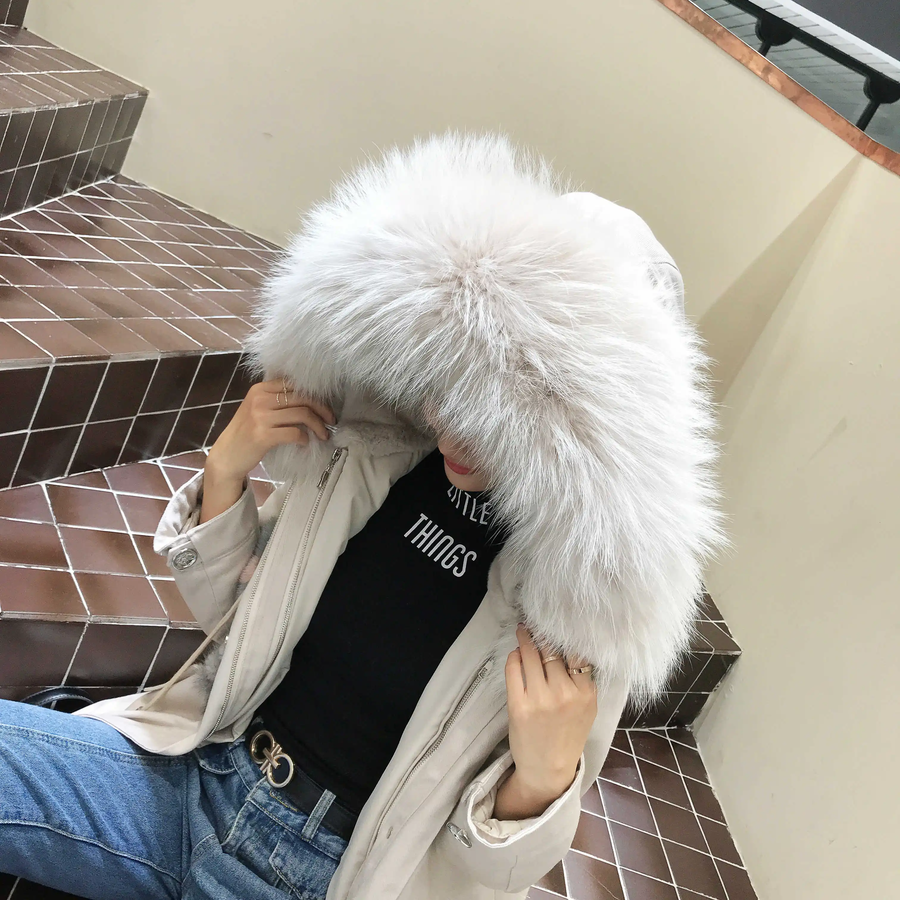 Женская Шуба из натурального меха, шуба из кролика Рекс, Женская парка из натурального меха, длинная куртка, зимнее пальто для женщин, Abrigos Mujer Invierno 1818YY847