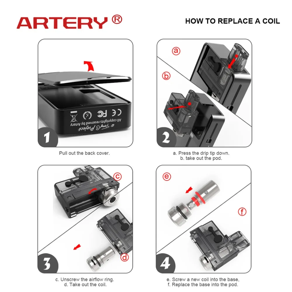 Original Vape Core Artery PAL 2 Coil 0.6ohm Mesh Coil Regular 1ohm HPmesh 0.6ohm HP For PAL 2 Vape Kit E cigarette coil head (5)